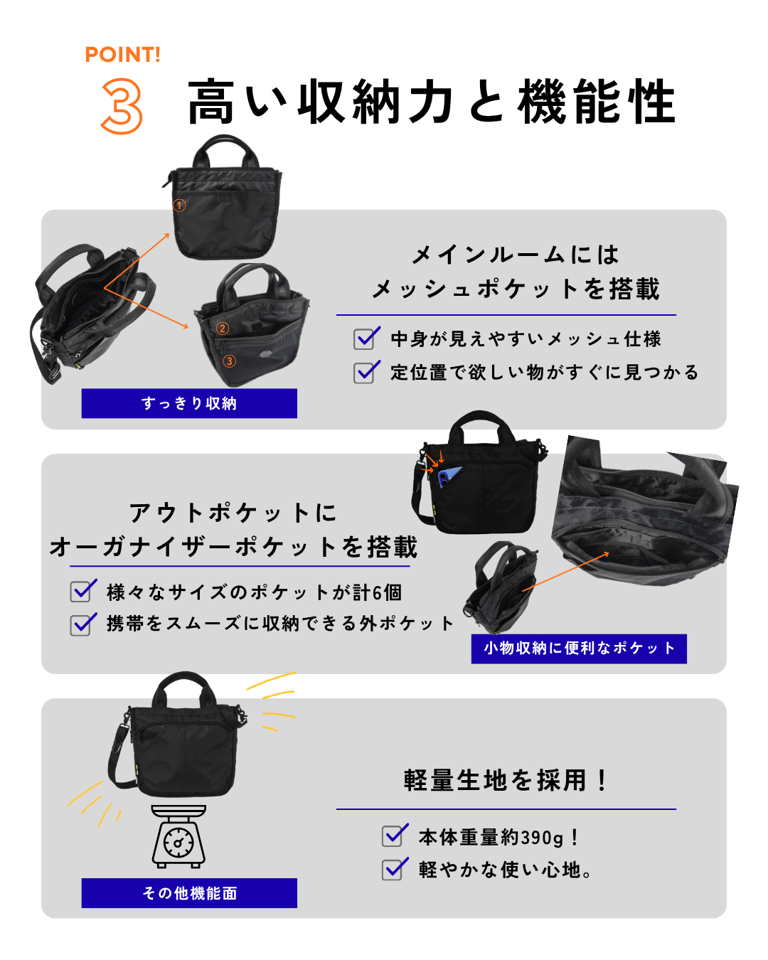 ［R.G.B］CARGOシリーズ　トートバッグS　RGCA-007　5～6Ｌ