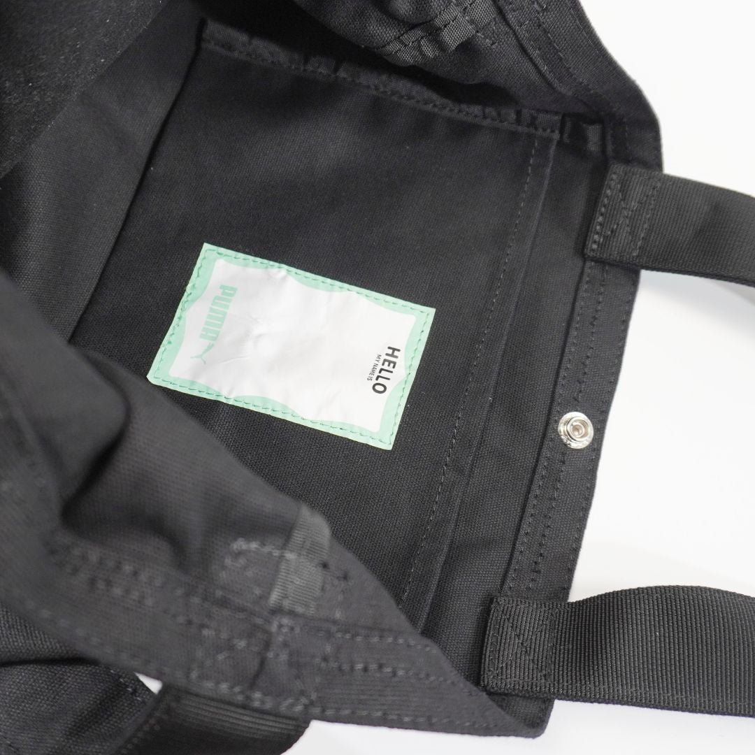 ［PUMA］帆布トートバッグ ブラック 14L  J20302